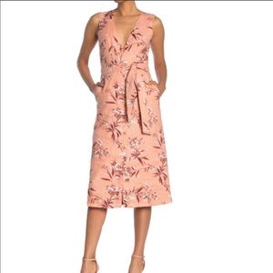 Joie Ethelda Linen Floral Dress S